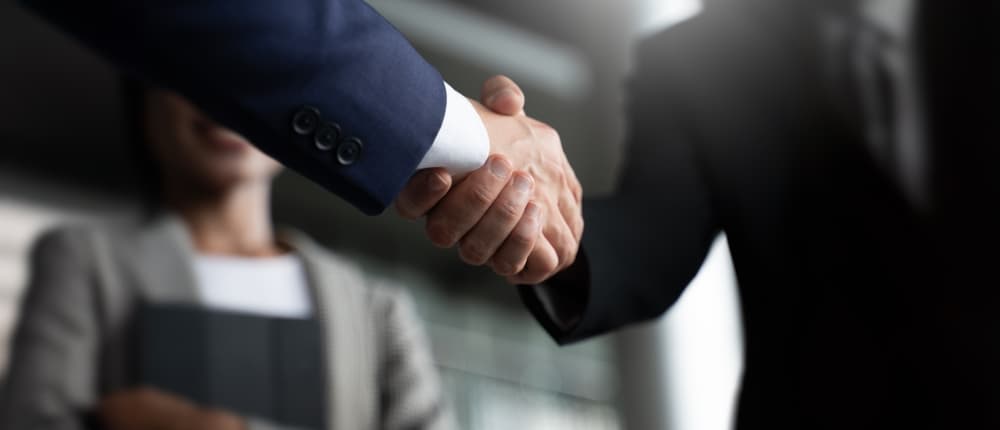 Professional business handshake